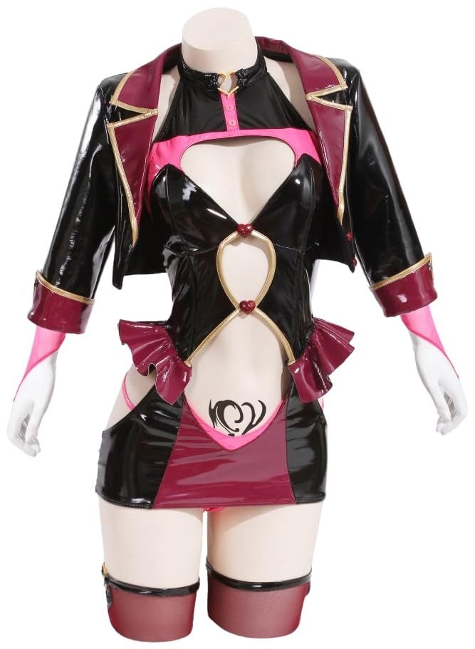 [Litany] 歪萌舎 アイドルステージ衣装 セクシー コスプレ 左藤空気 ケガレボシ (ピンク, L)