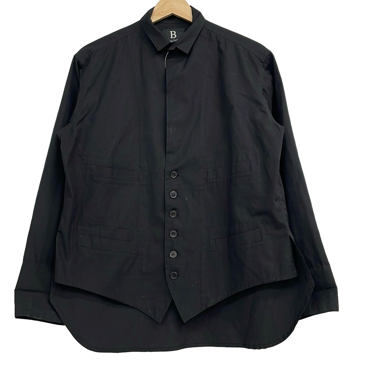 yohjiyamamoto(ヨウジヤマモト) 長袖シャツブラウス サイズ1 S レディース美品 - 黒 B yohji yamamoto