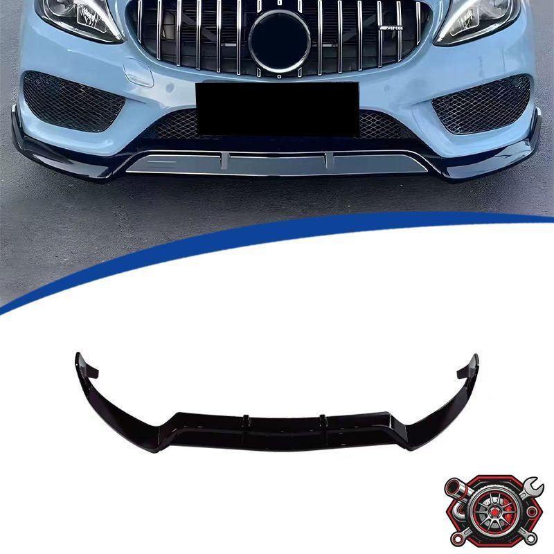 メルセデス・ベンツ Cクラス Mercedes-Benz C-Class W205 2015-2018 フロントスポイラー フロントリップ 3分割タイプ バーブススタイル ABS製 ドレスアップ カスタムパーツ 両面テープ付き 1点 かっこいい 13,016円