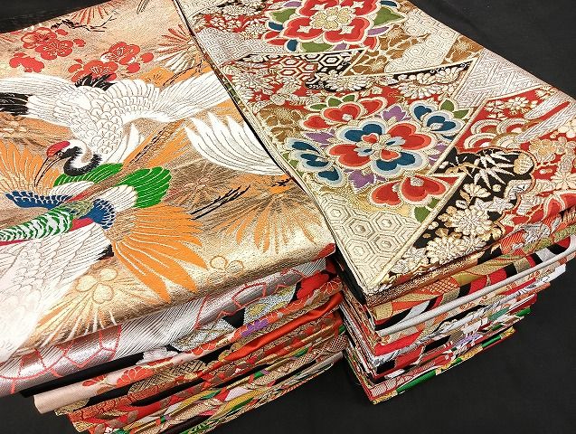 平和屋本店■子供帯 まとめて 35点 鶴 尾長鳥 松竹梅 花柄 七宝 正倉院 アンティーク 佐賀錦 金銀糸 など 着用可能多数 未使用品有 mmm1453 19,383円