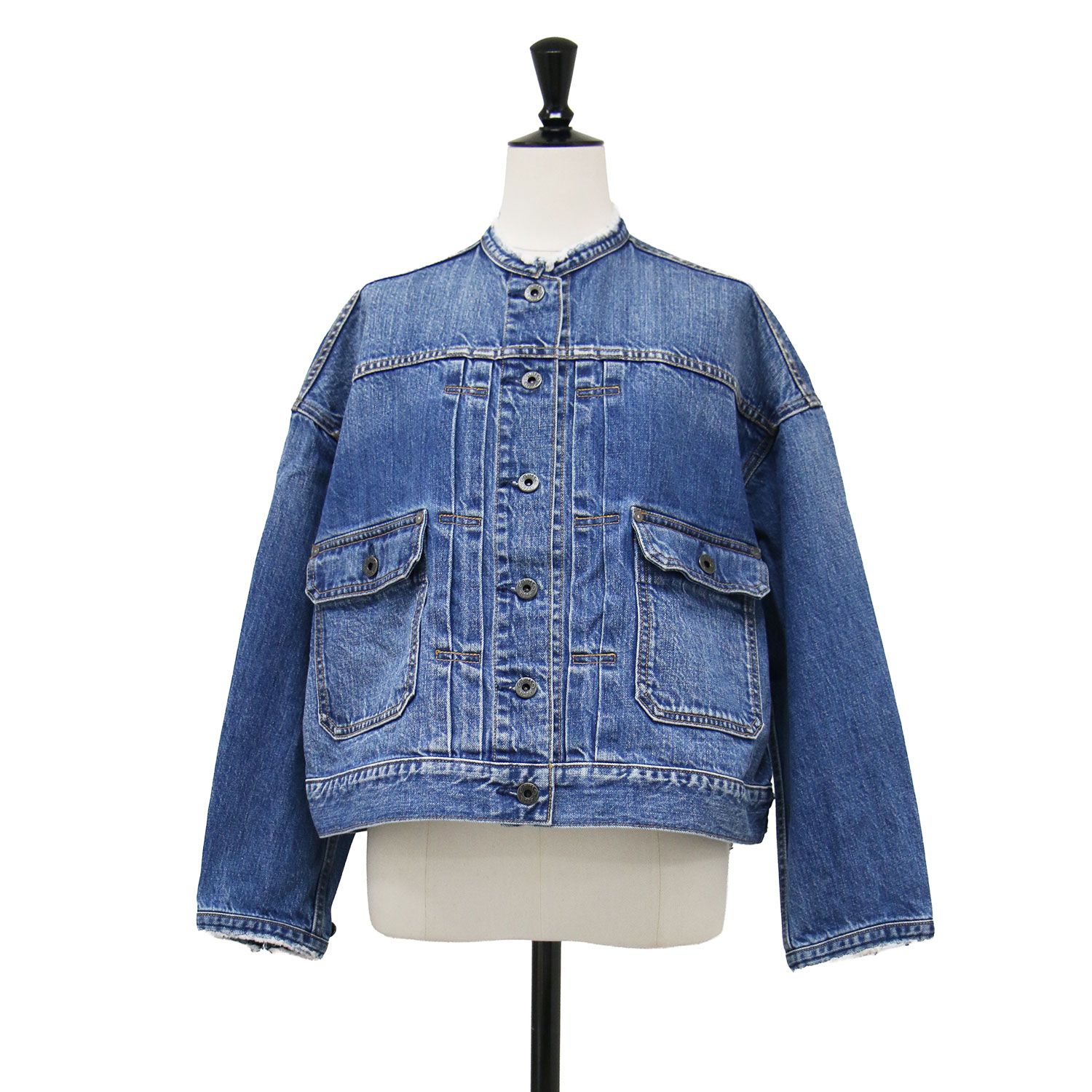 Spick&Span スピックアンドスパン ジャケット インディゴブルー 36(S) 5 1/2 2ND-LINE CROP DENIM ジャケット 20011200103010 ノーカラー オーバーサイズ カットオフ【レディース】【中古】 6,328円