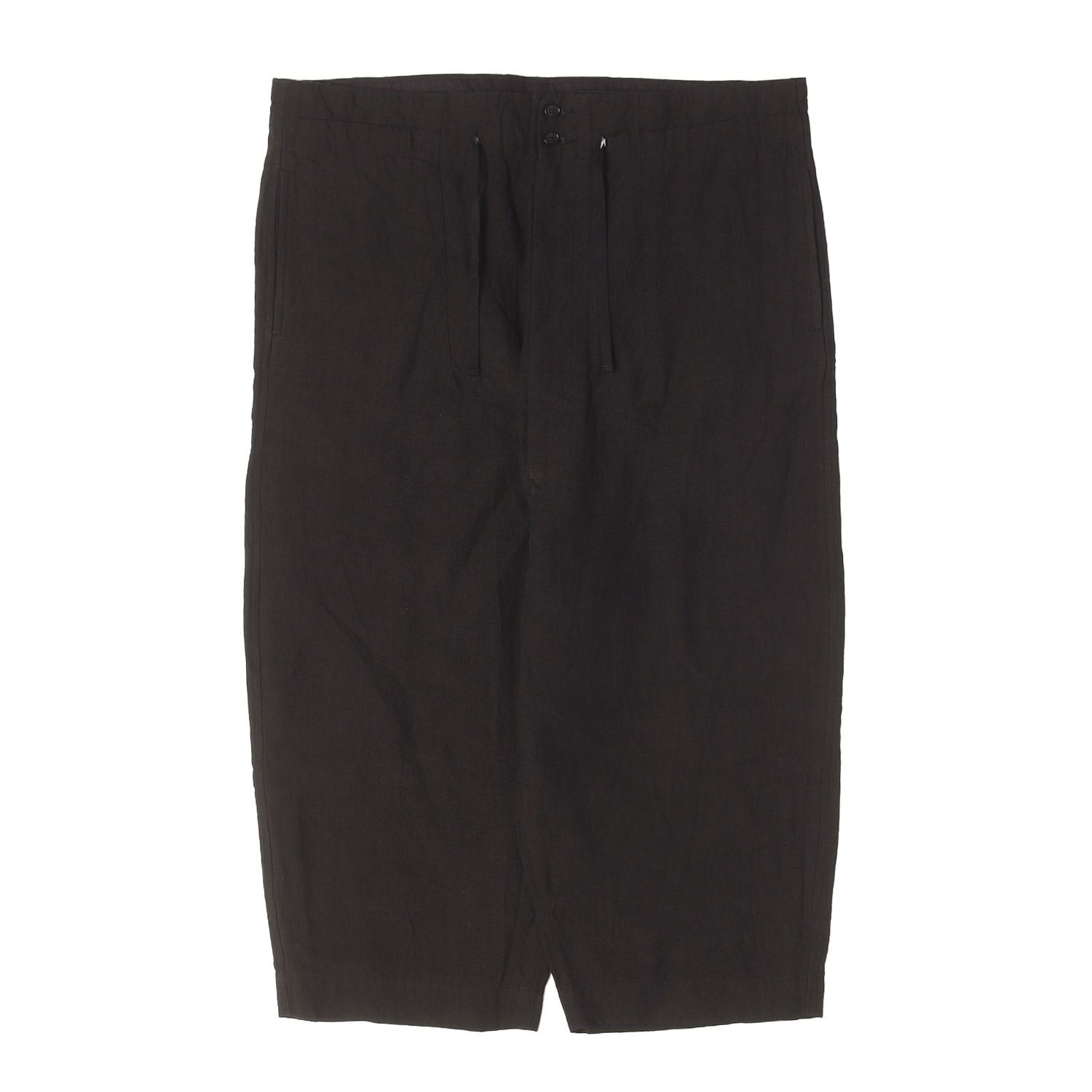 【美品】HAVERSACK ハバーサック パンツ ブラック 黒 M 25SS リネンポプリン ワイド クロップドパンツ Linen Poplin Cropped Wide Pants 862534 日本製 ボトムス ズボン【メンズ】【中古】