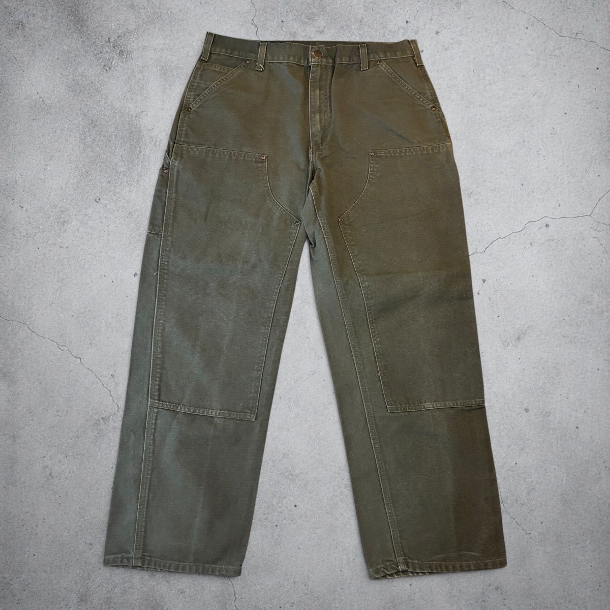 00s Carhartt Double Knee Painter Pants W36 Olive カーハート ダブルニー ペインターパンツ オリーブ 古着
