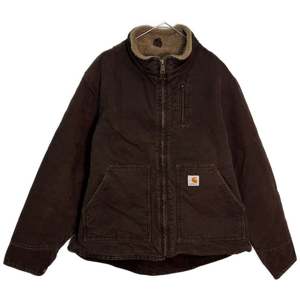 00年代 Carhartt カーハート ダックワークジャケット ブラウン(レディース XL)中古 古着 Y7860