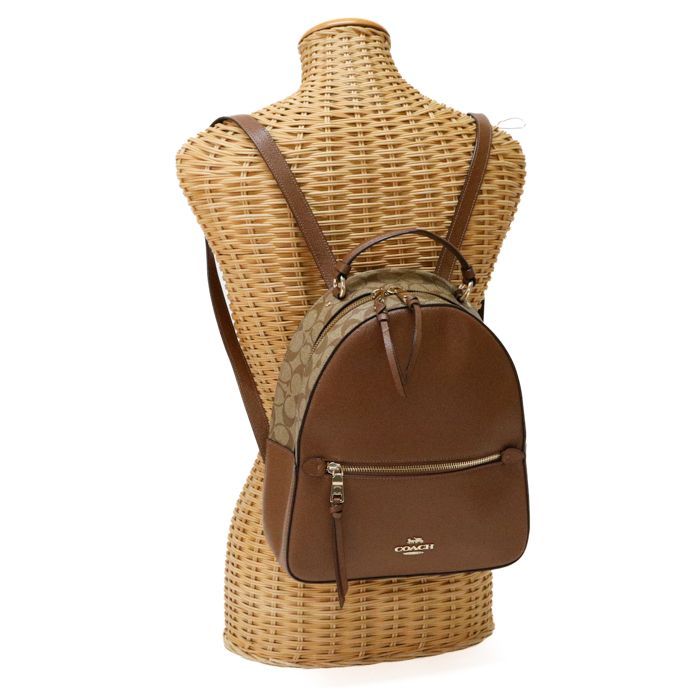【ABランク】 コーチ COACH ジョーディン バックパック PVC / レザー シグネチャー F76622 リュック デイパック レディース ブラウン / ベージュ 正規品 中古 mcb21002