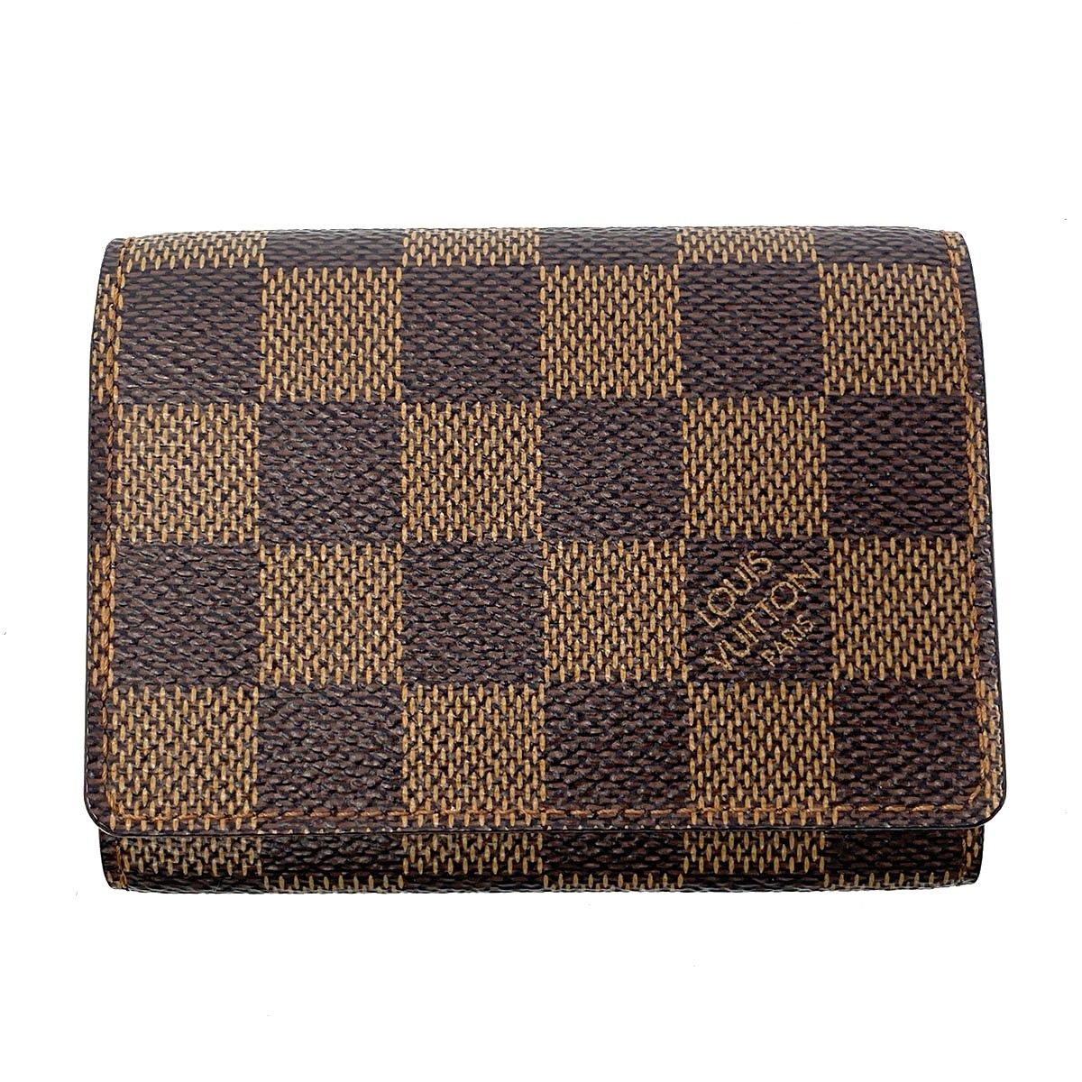 LOUIS VUITTON ルイ・ヴィトン アンヴェロップ カルトドゥヴィジット 名刺入れ N62920 レディース ダミエキャンバス ブラウン 中古