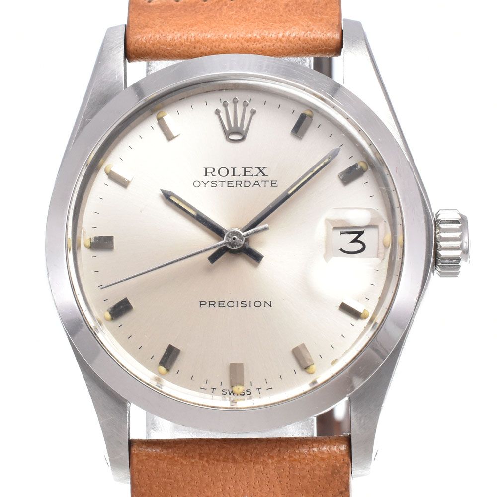 ロレックス ROLEX 6466 ヴィンテージ オイスターデイト Cal.1225 シルバー 手巻き ボーイズ 良品 腕時計 C#149540