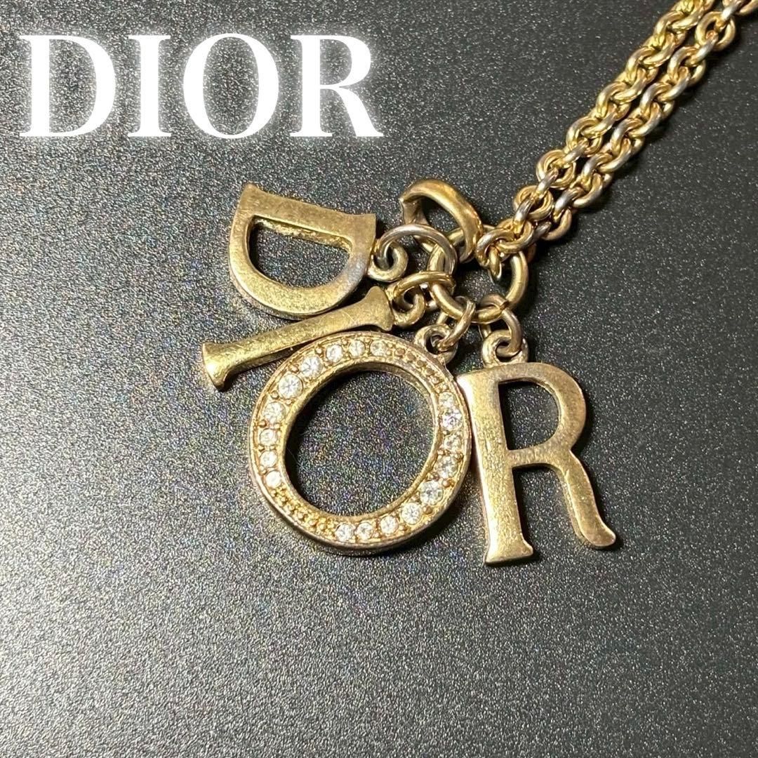 Dior　ディオール　ネックレス　スイング　ラインストーン　ビンンテージ