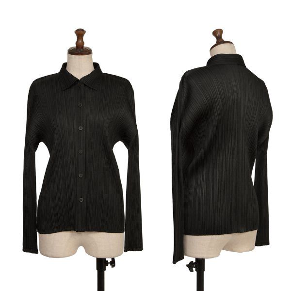 プリーツプリーズPLEATS PLEASE プリーツ長袖シャツ 黒3 23,919円