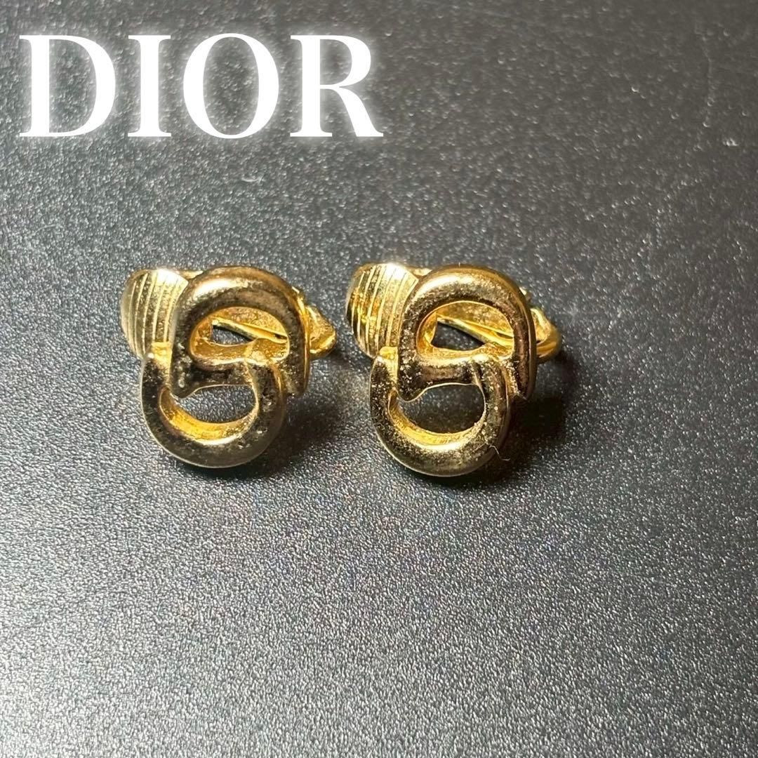 美品◎Christian Dior クリスチャンディオール イヤリング ゴールド