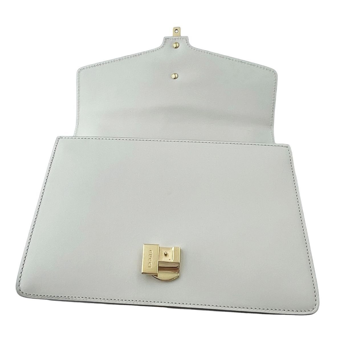 中古】 GUCCI グッチ シルヴィ スモール ショルダーバッグ ホワイト 