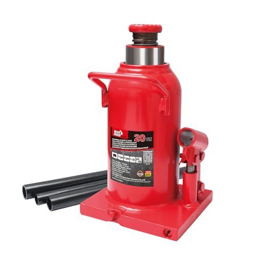 BIG RED 油圧ジャッキ 20t ダルマジャッキ 最低位220mm/最高位420mm 車用 ボトルジャッキ スチール製 荷重20トン 車用 車整備 タイヤ交換 レッド TJ92004D送料無料