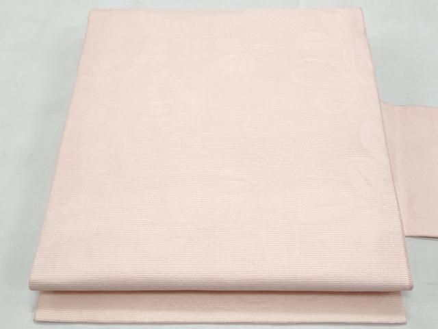 平和屋着物＊夏物　九寸名古屋帯　萩　灰桜色　正絹　逸品　CABL2101fb