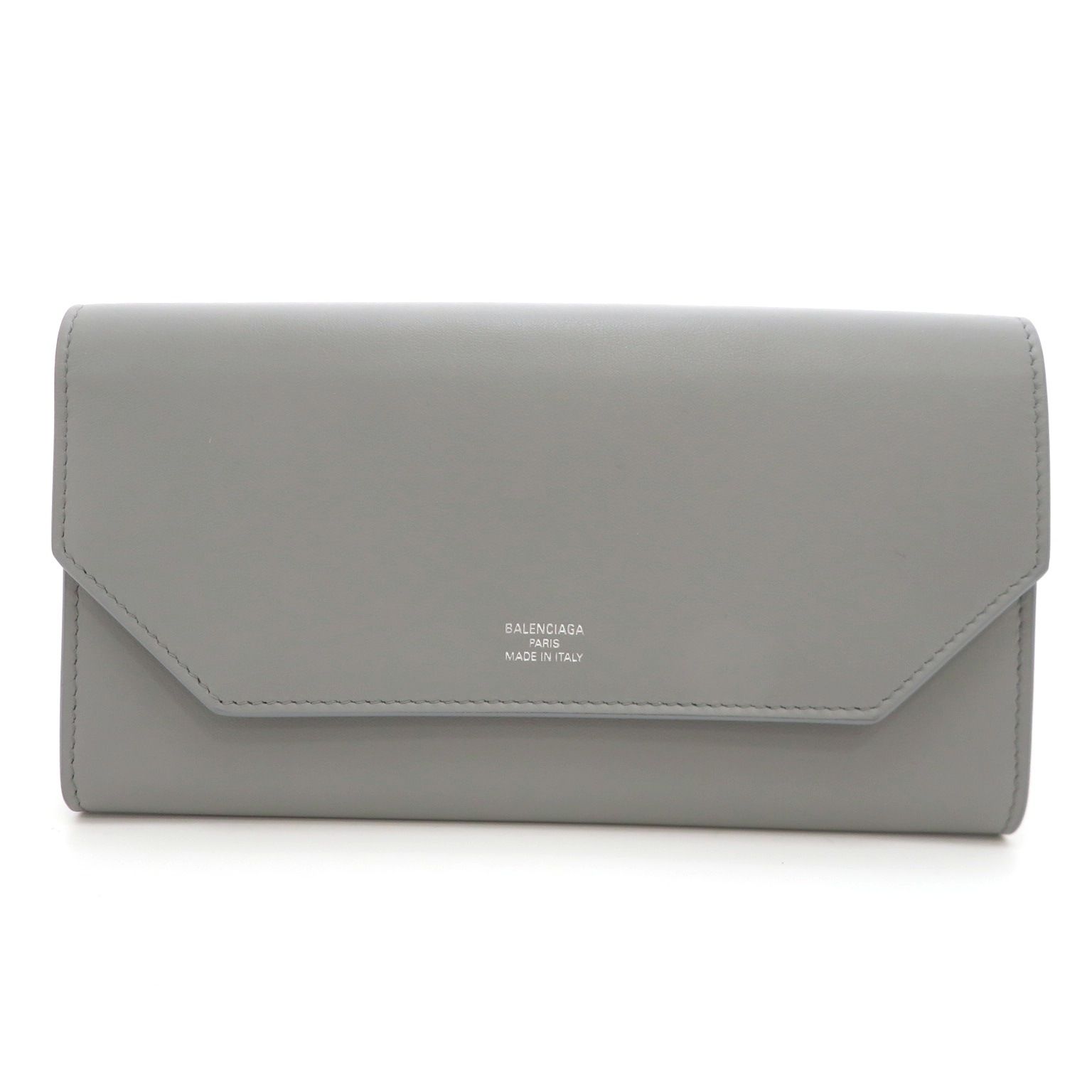 BALENCIAGA バレンシアガ エンベロープ ロングウォレット 7861712 長財布 レザー グレー ライトブルー中古】【473】 33,634円