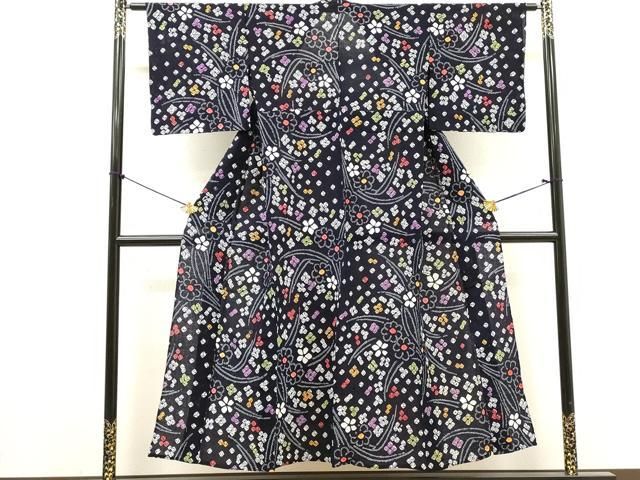 平和屋着物∴夏物　浴衣　有松鳴海絞り　小花文　綿　逸品　未使用　DABI8962cd 18,200円
