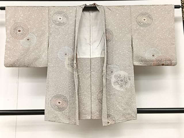 平和屋着物＃羽織　寿光織　舞花文　金糸　正絹　逸品　CABI9396ua