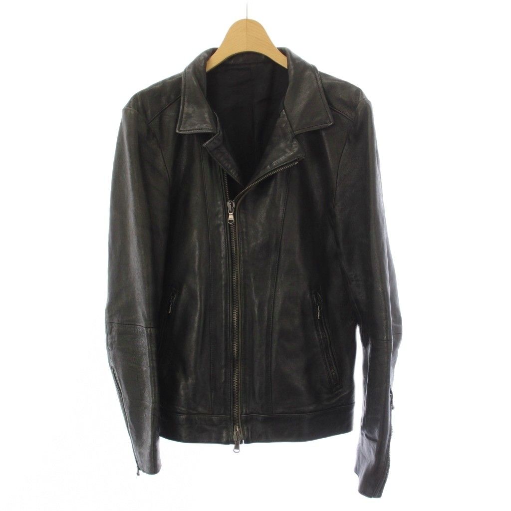 5351プールオム 5351 POUR LES HOMMES ダブルライダースジャケット 革ジャン ラムレザー 2 黒 /KH ■GY62 33,085円