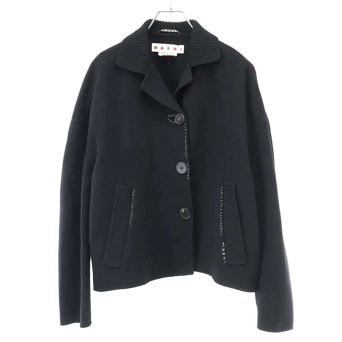 MARNI マルニ 24AW カシミヤウール フェルトジャケット GIMA0267KL UTWA21 ブラック 40 55,550円