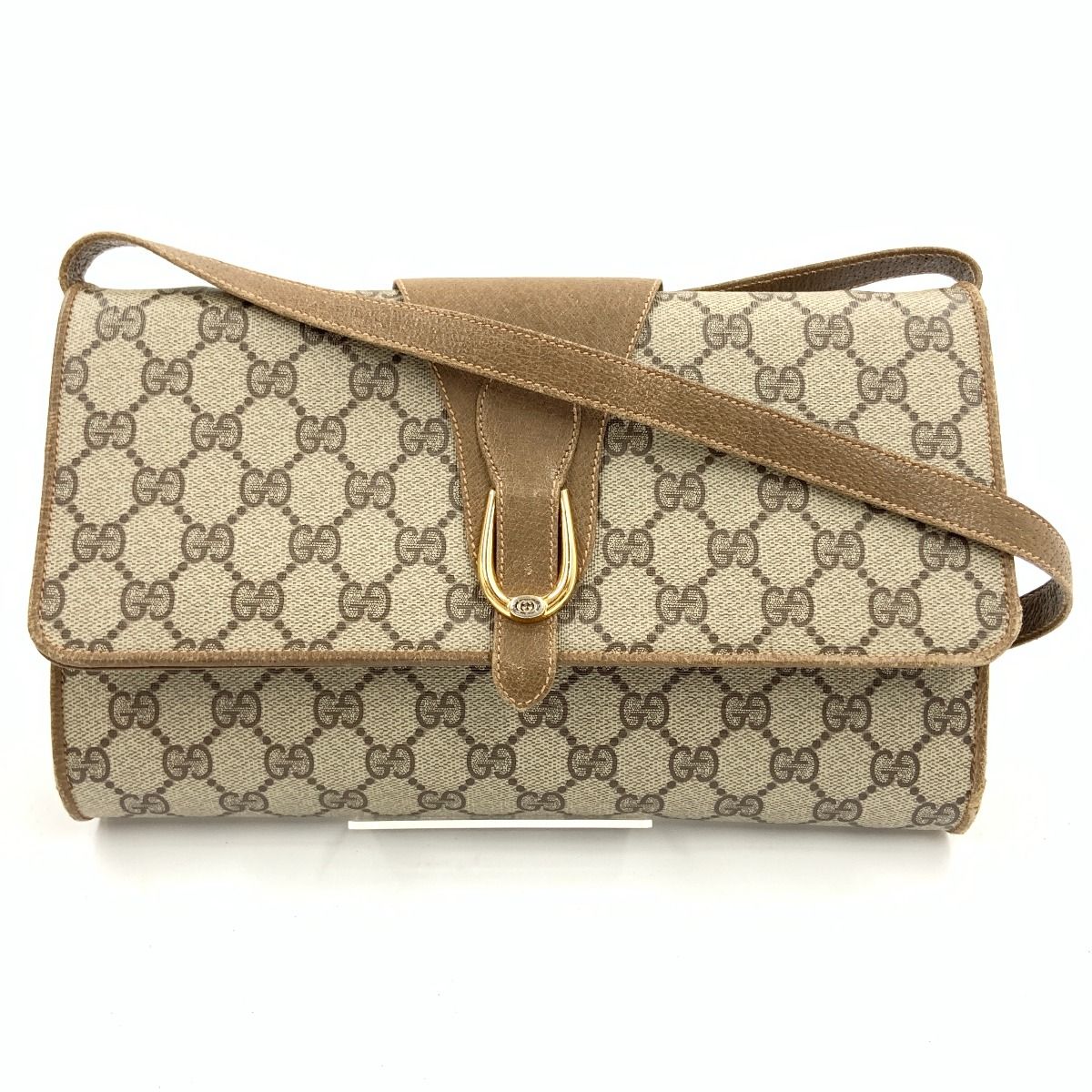 GUCCI グッチ オールドグッチ GG GG柄 ショルダーバッグ ベージュ x ブラウン 現状渡し ジャンク品