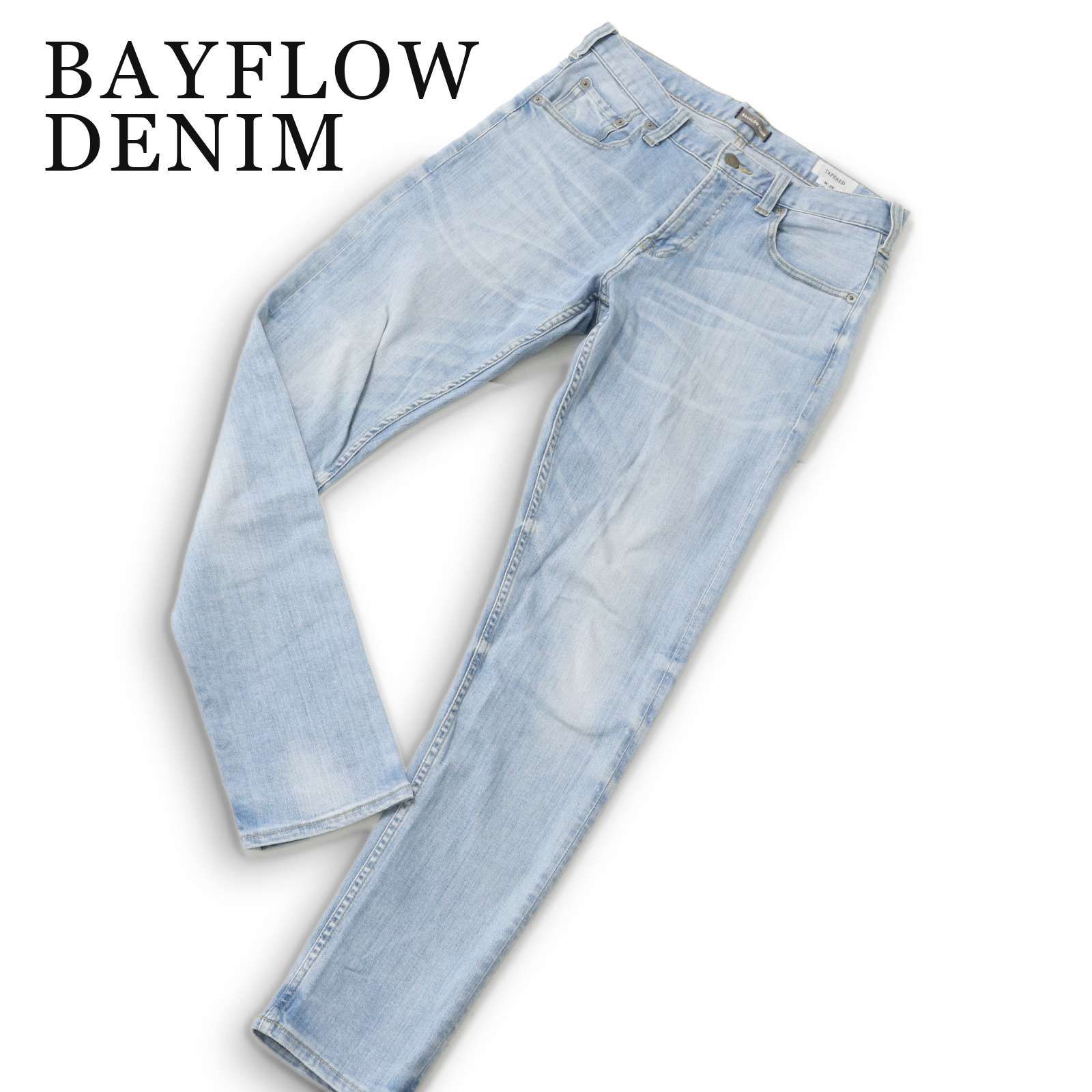 BAYFLOW DENIM ベイフロー 通年☆ ストレッチ USED加工 テーパード 