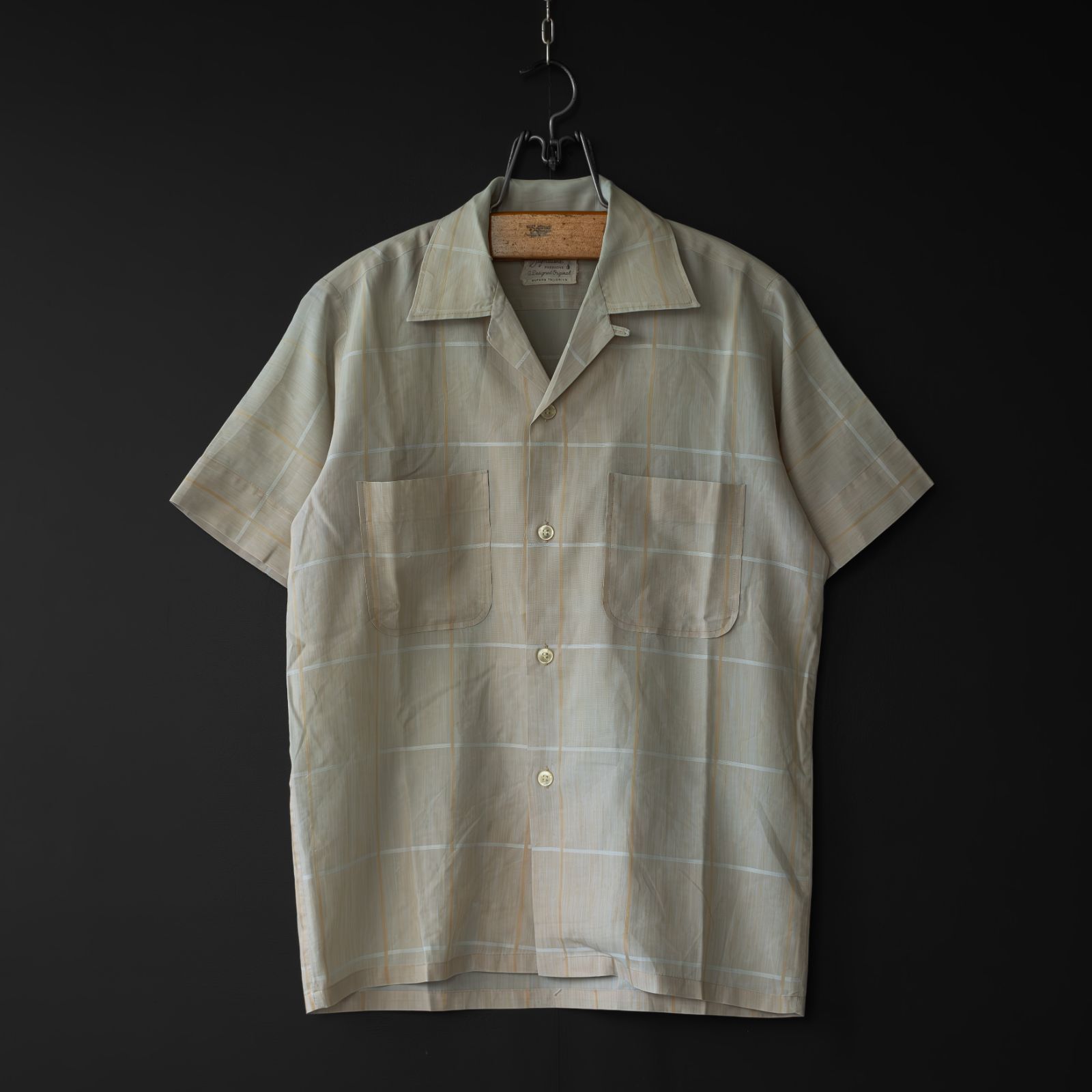 -used- 【Signature Fashions】 50〜60s s/s open collar shirt | 古着 50〜60年代 半袖 開襟シャツ 7,546円