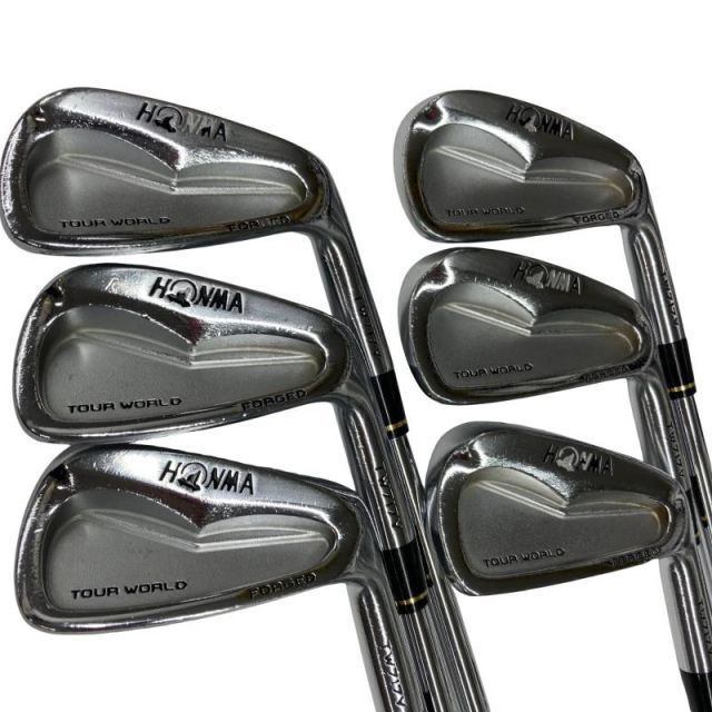 【中古】 本間ゴルフ TOUR WORLD TW717V FORGED 6S アイアンセット IR 純正特注シャフト (フレックスS) メンズ 男性用 右利き 右用 Cランク ゴルフクラブ