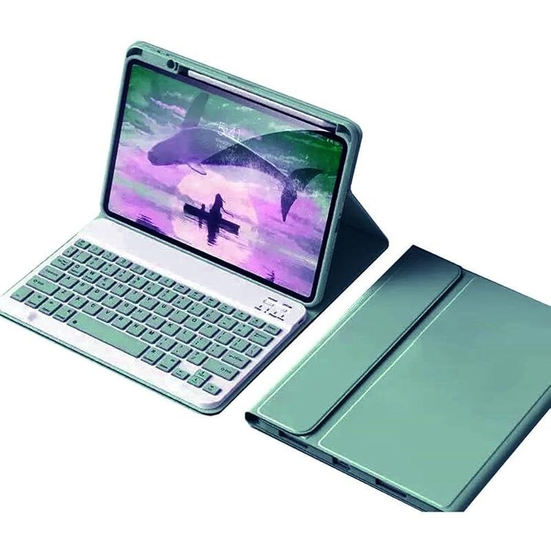【新品】 iPad Air 13インチ M4/M3/M2 (2026/2025/2024)用の キーボードケース 可愛い 配色 iPadPro12.9インチ 第6/5/4/3世代用の カラーキーボード カバー 分離式 学生 レディース Pencil充電対応,ダ
