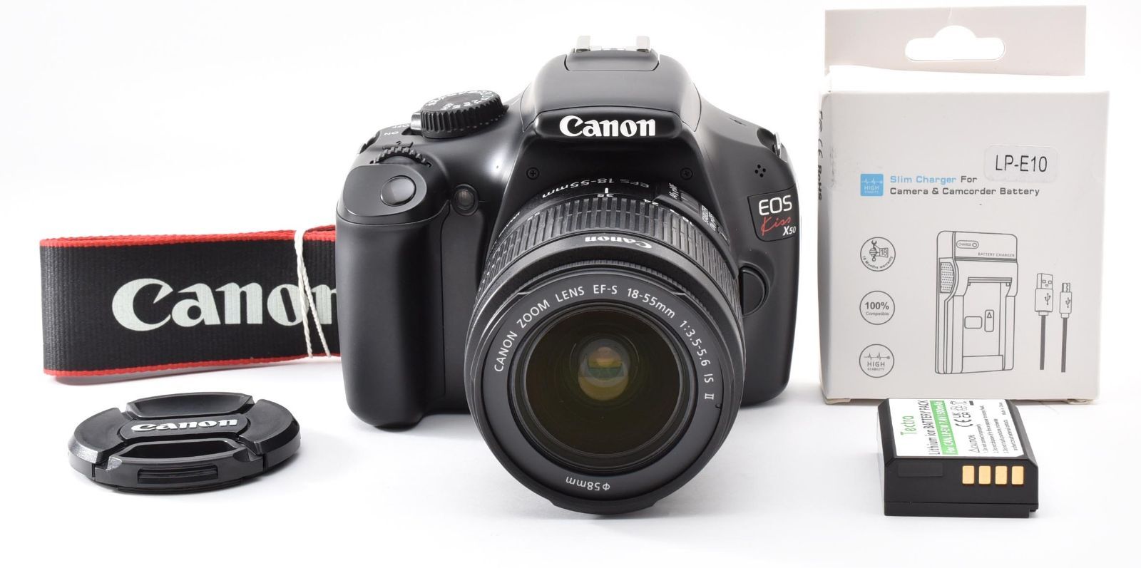 H06[8381]7☆極美品☆ キヤノン Canon EOS Kiss X50 ボディ 18-55mm IS