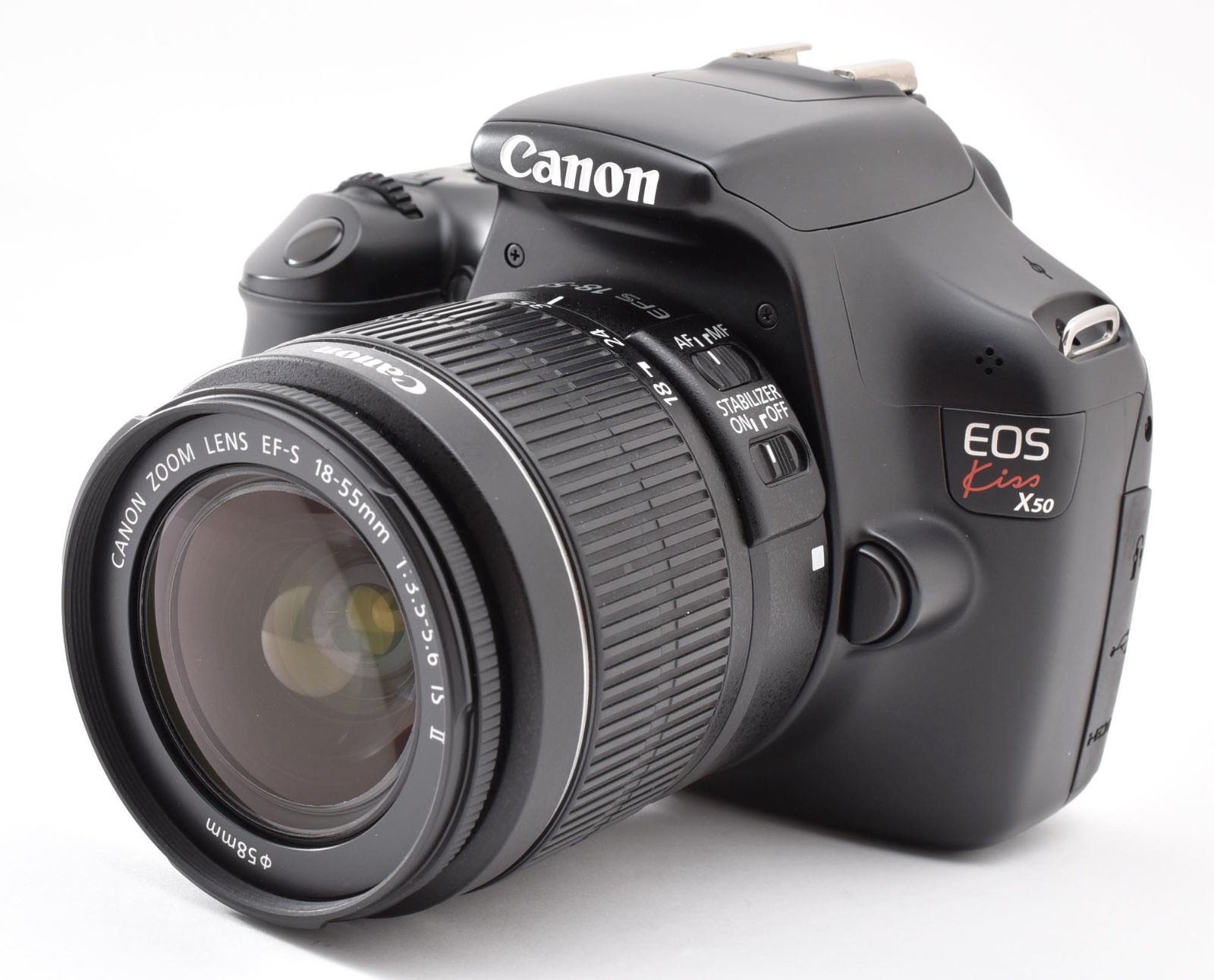 H06[8381]7☆極美品☆ キヤノン Canon EOS Kiss X50 ボディ 18-55mm IS