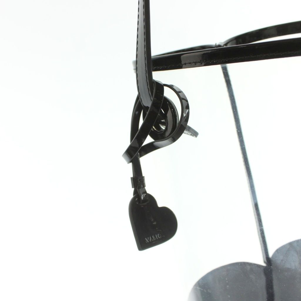 ヴァジック VASIC Heart Clear Bucket ハンドバッグ ハート柄 黒