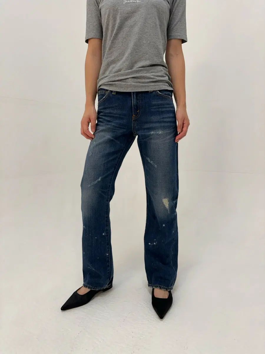 リーバイス リーバイス ペインティング ウォッシュ デニム パンツ