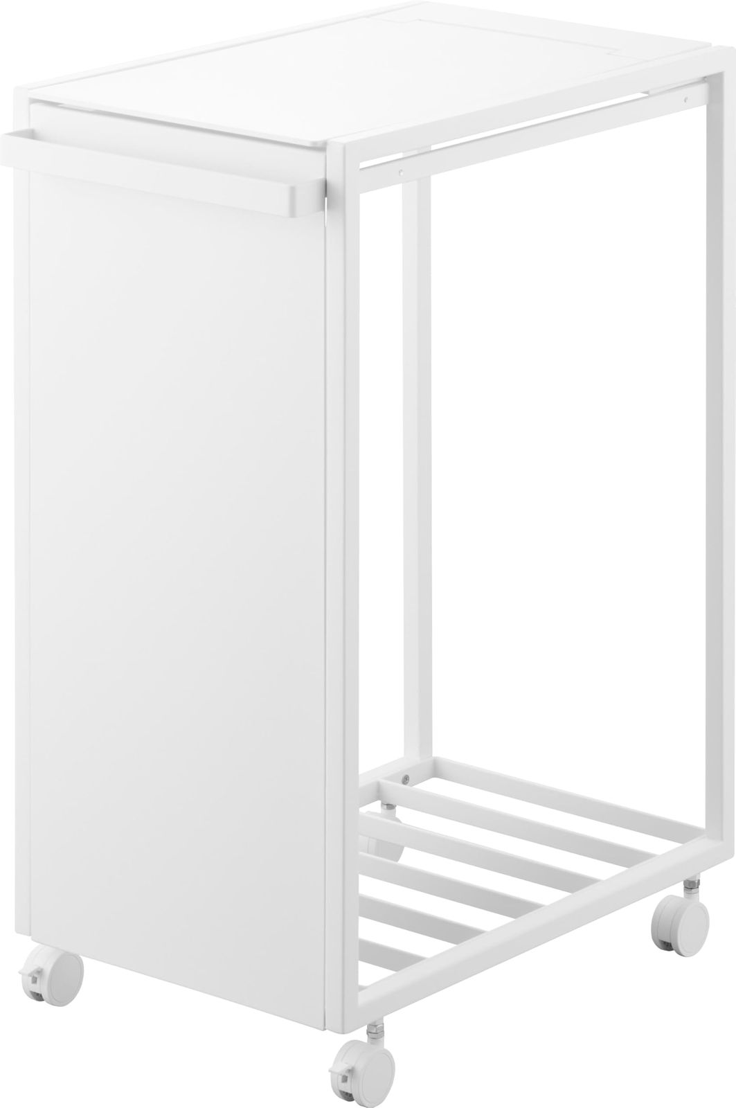 山崎実業 tower タワー スリム蓋付き目隠しダストワゴン タワー 45L ホワイト ゴミ箱 おしゃれ ふた付き ゴミ袋スタンド 10640 【モノギャラリー限定分別シール付】