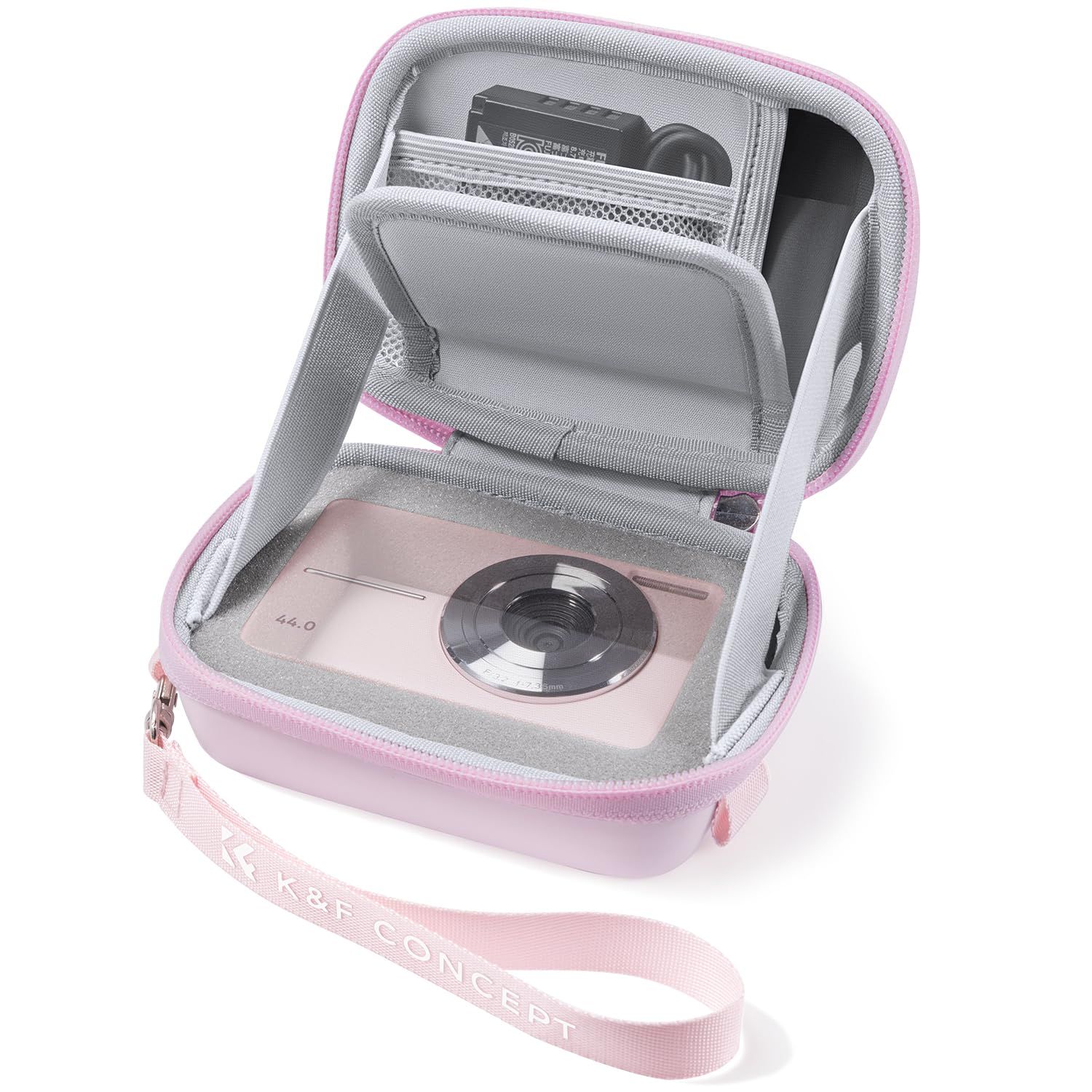K&F CONCEPT Compact Digital Camera Case Hard Travel EVA Camera Bag Camera Storage Bag Hard Shell Protective Case with Camera Strap