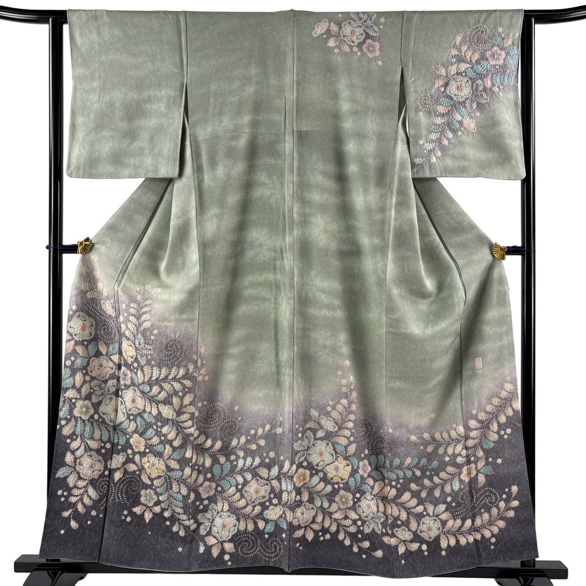 訪問着 身丈157cm 裄丈63cm S 袷 翠山工房 落款 辻ヶ花