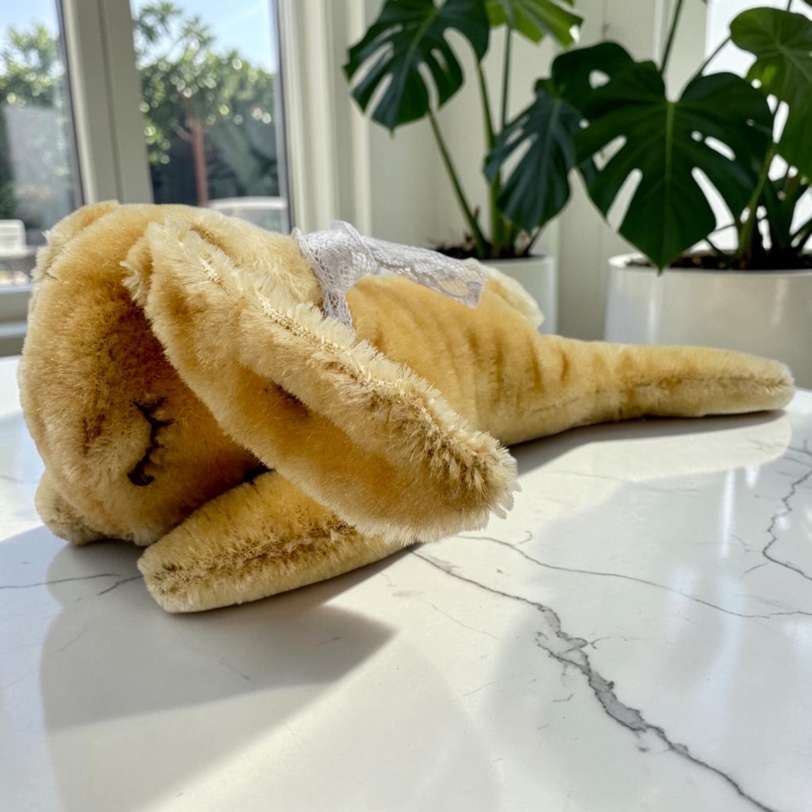 Steiff Floppy Hansi 木毛うさぎ 21cm ヴィンテージ 送料無料シュタイフFloppy Hansi 17cmスリーピングラビット/眠りウサギ