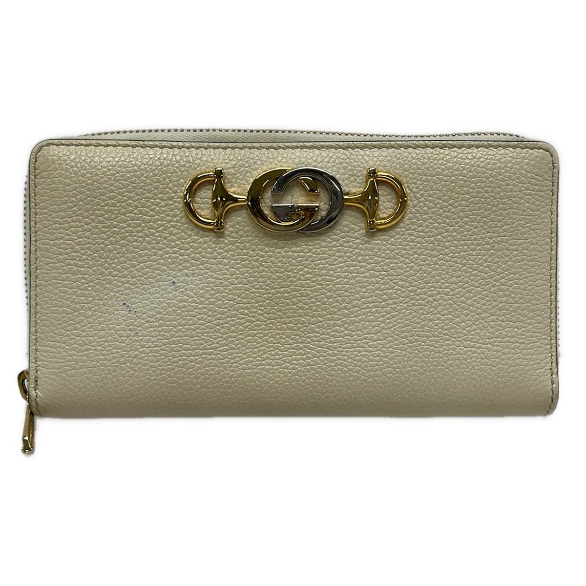 GUCCI(グッチ) 長財布 ズゥミ 570661 アイボリー ラウンドファスナー レザー 26,520円