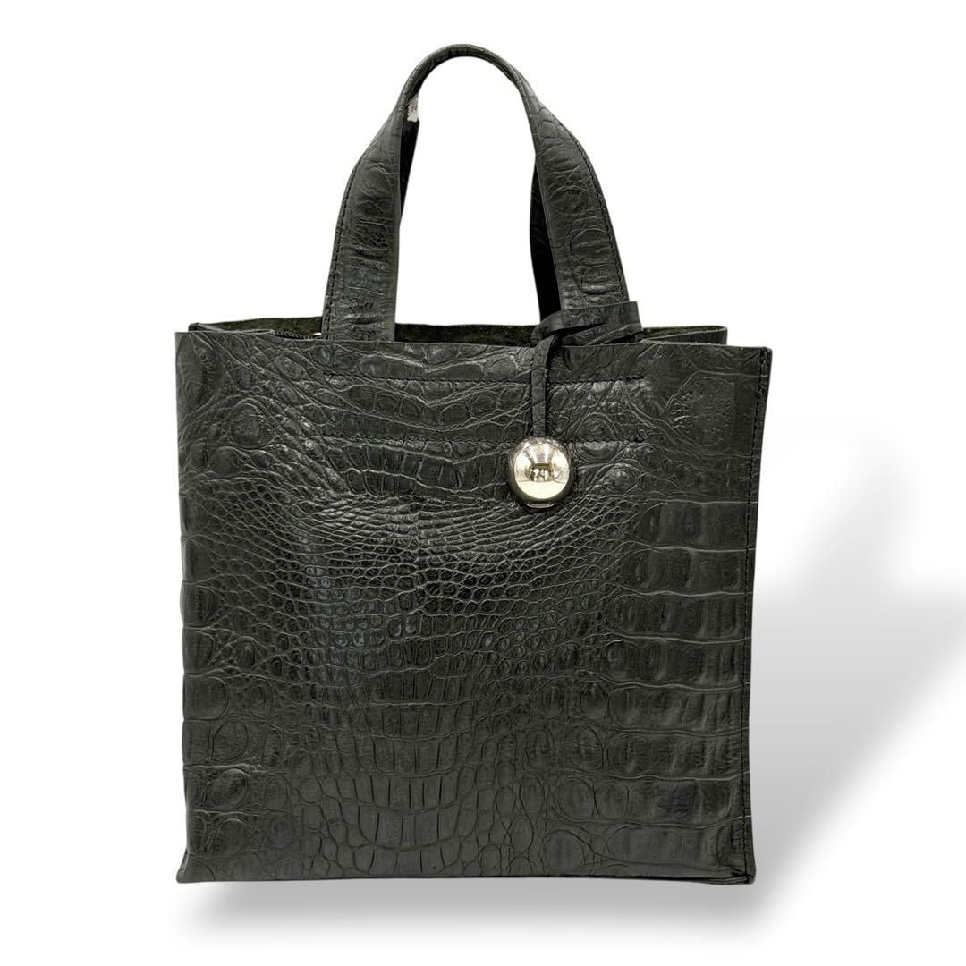 FURLA フルラ　トートバッグ　ハンドバッグ　クロコ型押し　ブラック 7,350円