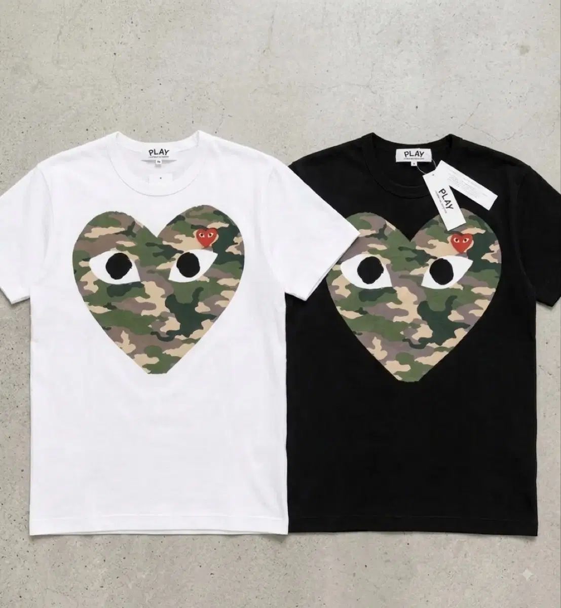 (正規品/新品) COMME des GARCONS PLAY カモフラージュ ハート 半袖 Tシャツ 7,322円