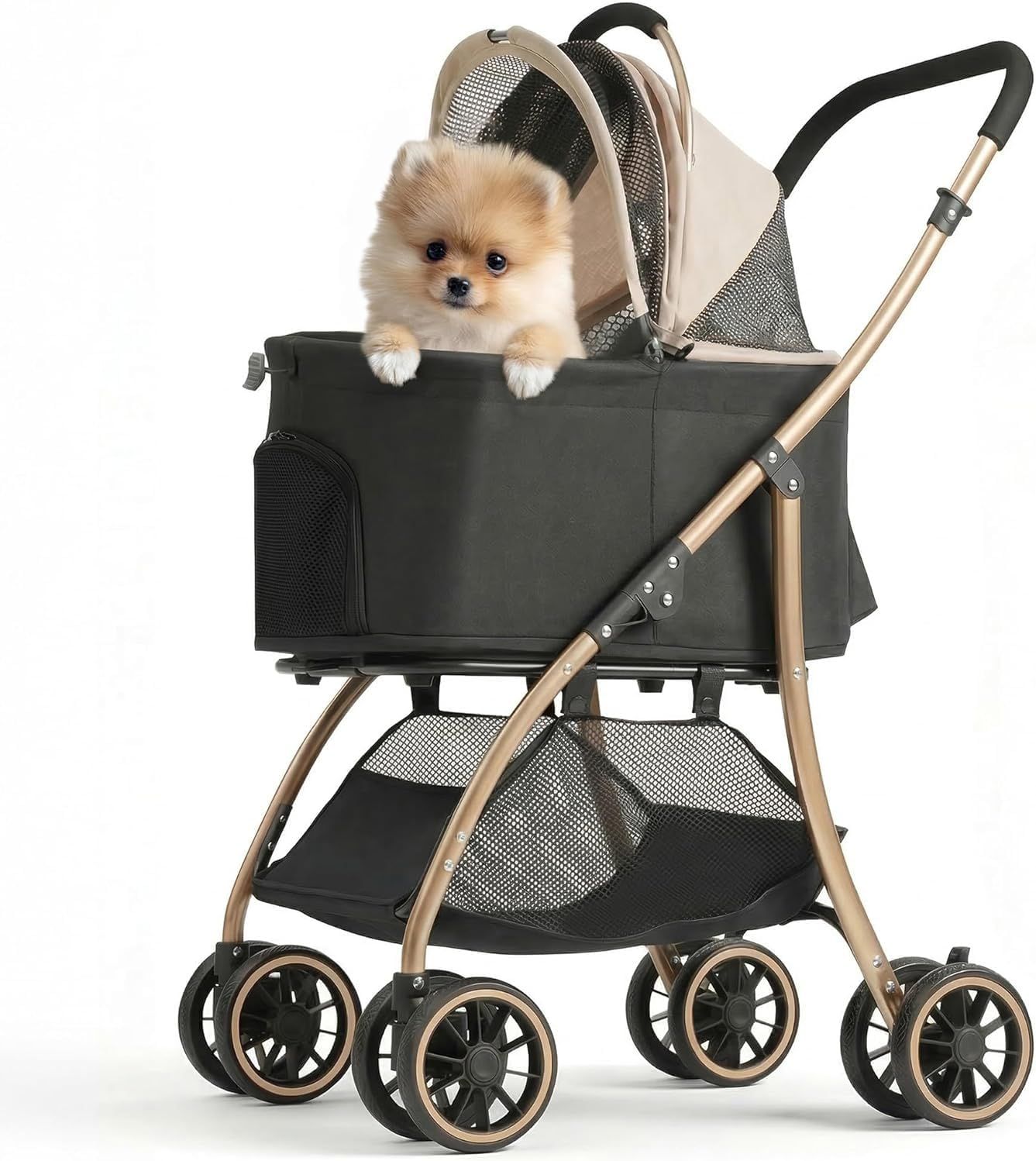 【55cmゆりかご · 超軽量4.5KG】MILA&LOUIS ペットカート おしゃれ犬 カート ペットカート 多頭の小型犬&猫 中型犬一匹用 4輪耐摩耗 犬用カート 犬 ベビーカー 9,082円