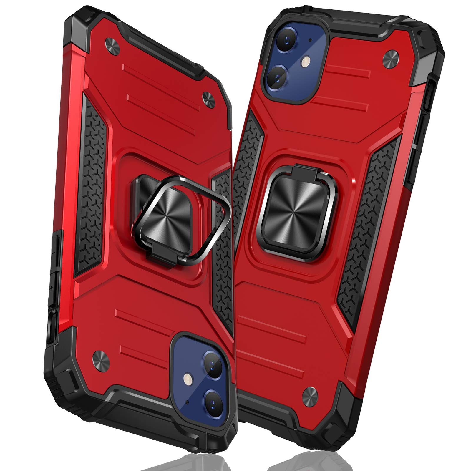 TMUJWS Compatible iPhone 12 Mini Case Ring Shock Absorption Shock Resistant TPU+PC Bumper Dual Structure US Military MIL Standard Full Protection