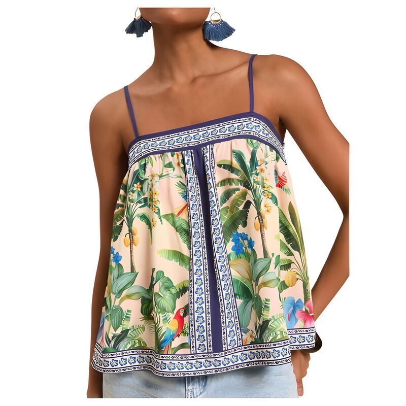 【送料無料】 メガリテイラー レディース Tシャツ トップス Womens Tropical Print Cami Multicolor 23,100円
