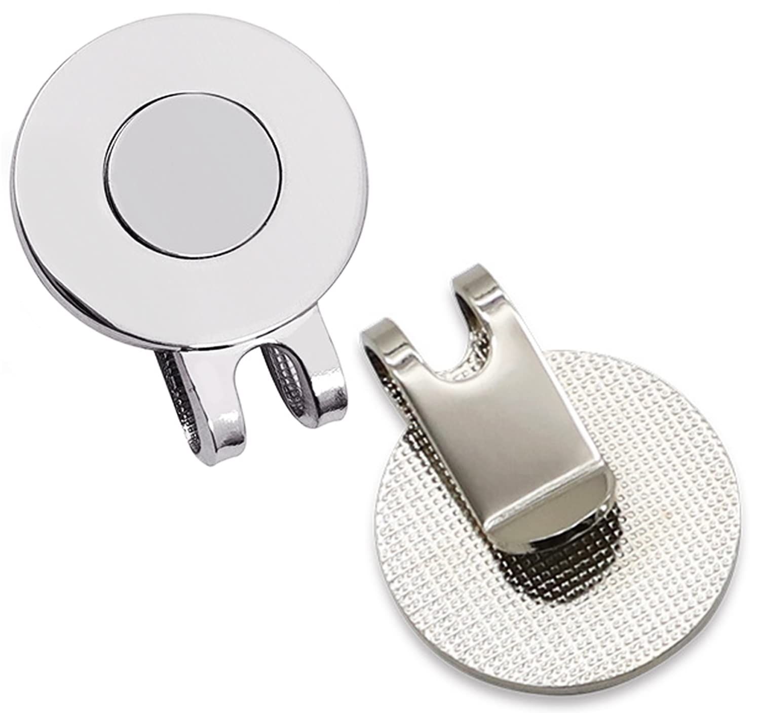 Brings Golf Markers Golf Clips Golf Caps Without Ball Markers, Pack of 2, Nickel Plated, 2 Pcs