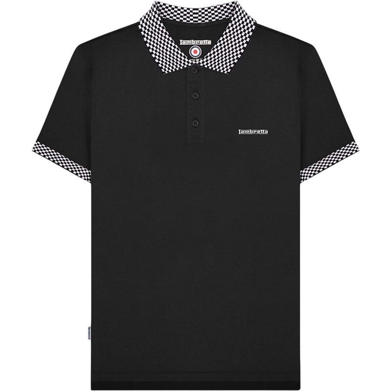 【送料無料】 ランブレッタ レディース シャツ トップス Lambretta Mens Two Tone Badge Polo Shirt Black 14,024円