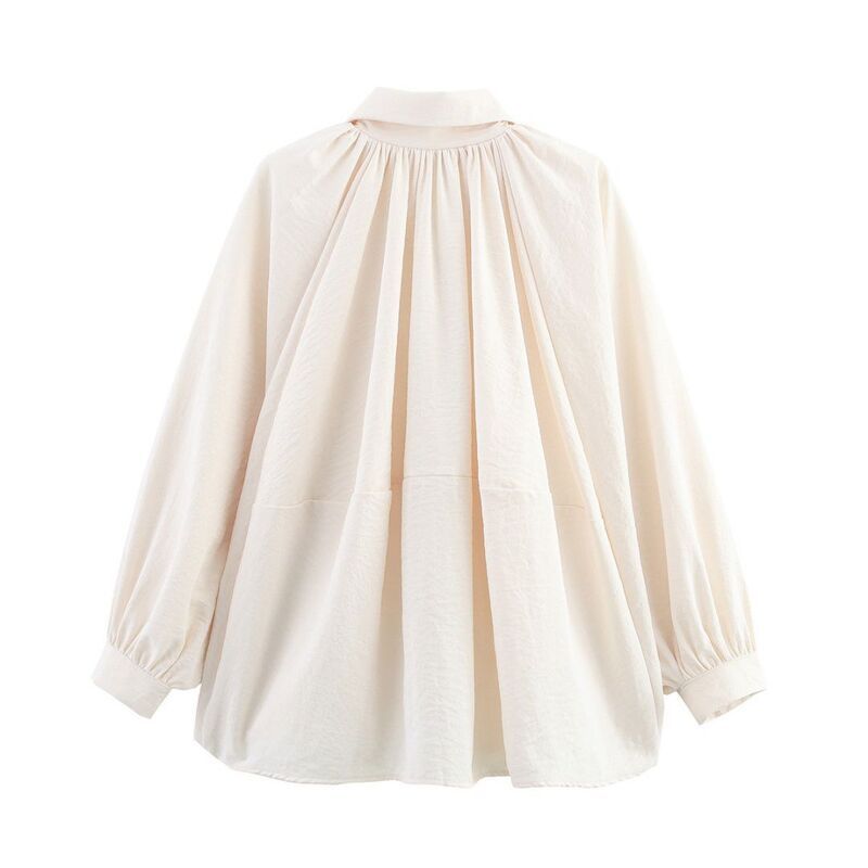 【送料無料】 ボディサイズ レディース シャツ トップス Womens Fashionable Loose Batwing Sleeve Zip Up Bomber Jacket White