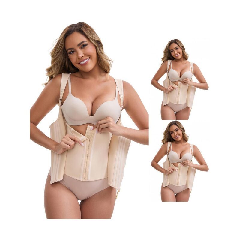 【送料無料】 インスパイア シック レディース シャツ トップス 3 Packs Womens Slimming Waist Corset Top Zipper Adjustable Straps P