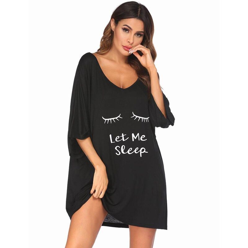 【送料無料】 エコアー レディース ナイトウェア アンダーウェア Ekouaer Womens Sleepshirt Nightgown Batwing Nightshirt Oversized Sl