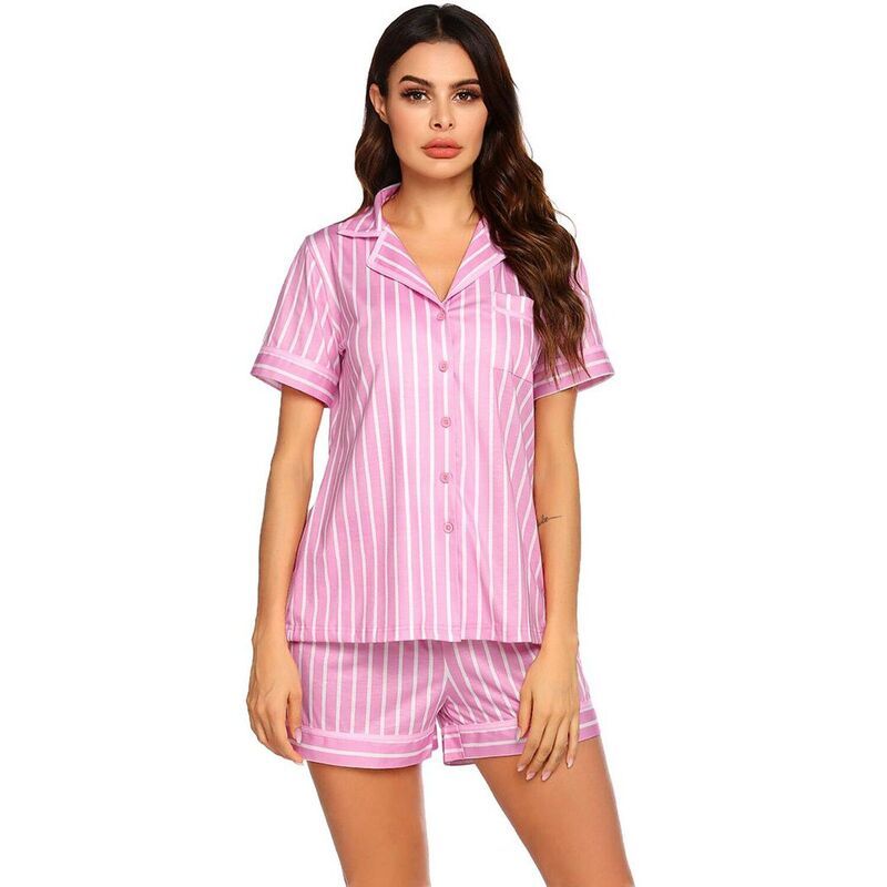 【送料無料】 エコアー レディース ナイトウェア アンダーウェア Ekouaer Women Pajama Sets Two Piece Set V Neck Sleepwear Loungewear