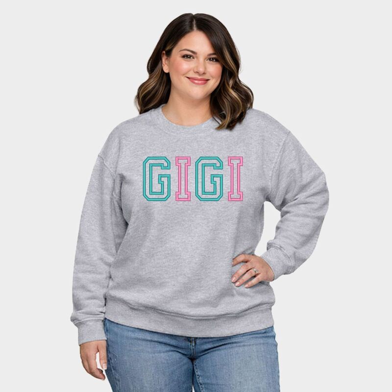 【送料無料】 Simply Sage Market レディース Tシャツ トップス Embroidered Gigi Outline Womens Plus Sized Graphic Sweatsh