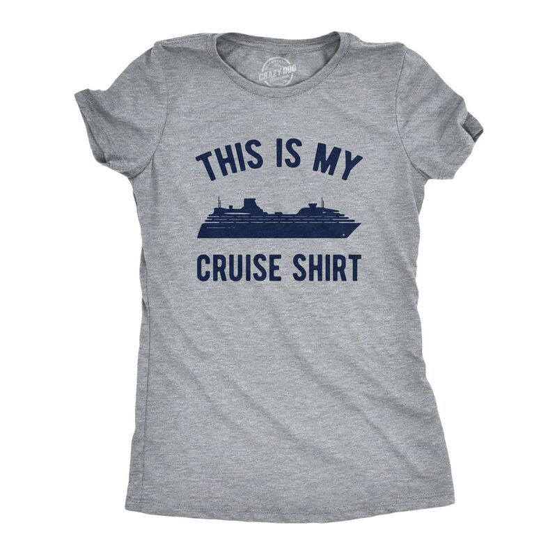 【送料無料】 クレイジードッグTシャツ レディース Tシャツ トップス Womens This Is My Cruise Shirt Tee Funny Vacation Travel Boat T 5,936円