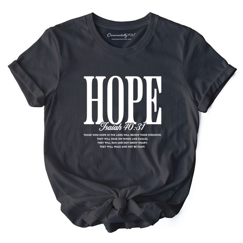 【送料無料】 オーナメンタリー ユー レディース Tシャツ トップス Hope Isaiah 4031 Christian TShirt Faith Scripture Encouragement T